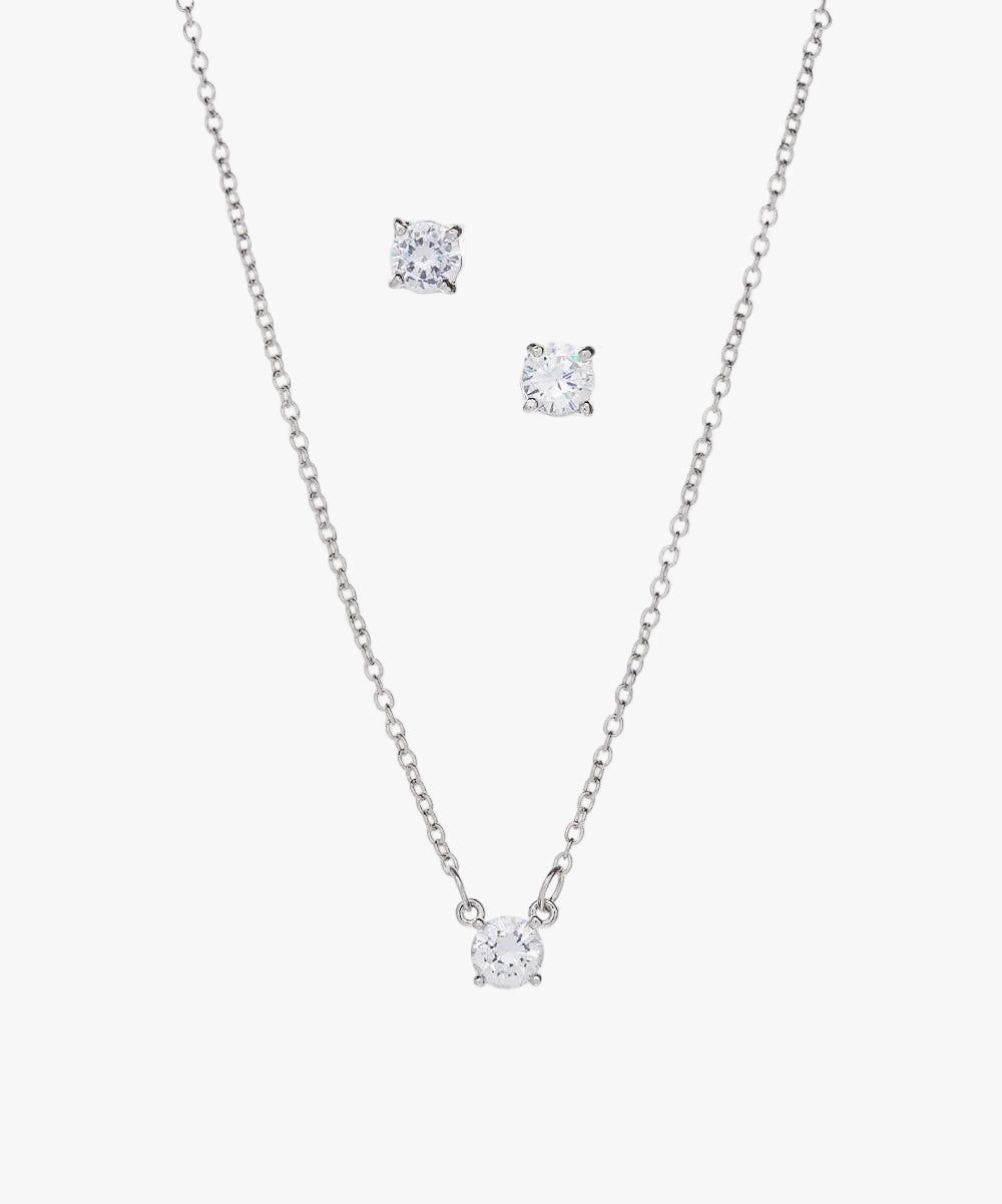 Mia Cubic Zirconia Necklace and Earring Set