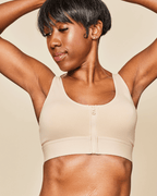 Wilderness Front‑Closure Cotton Bralette | Beige