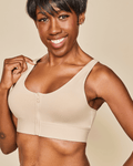 Wilderness Front‑Closure Cotton Bralette | Beige