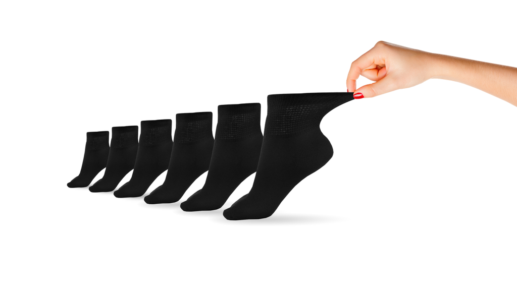 Women's Cotton Diabetic Ankle Socks | 6 Pairs