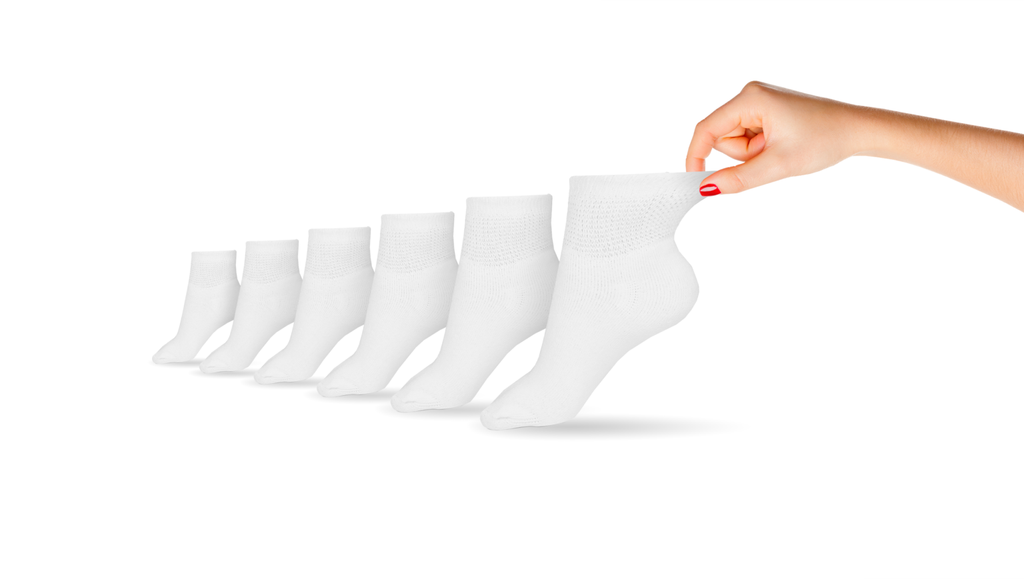 Women's Cotton Diabetic Ankle Socks | 6 Pairs
