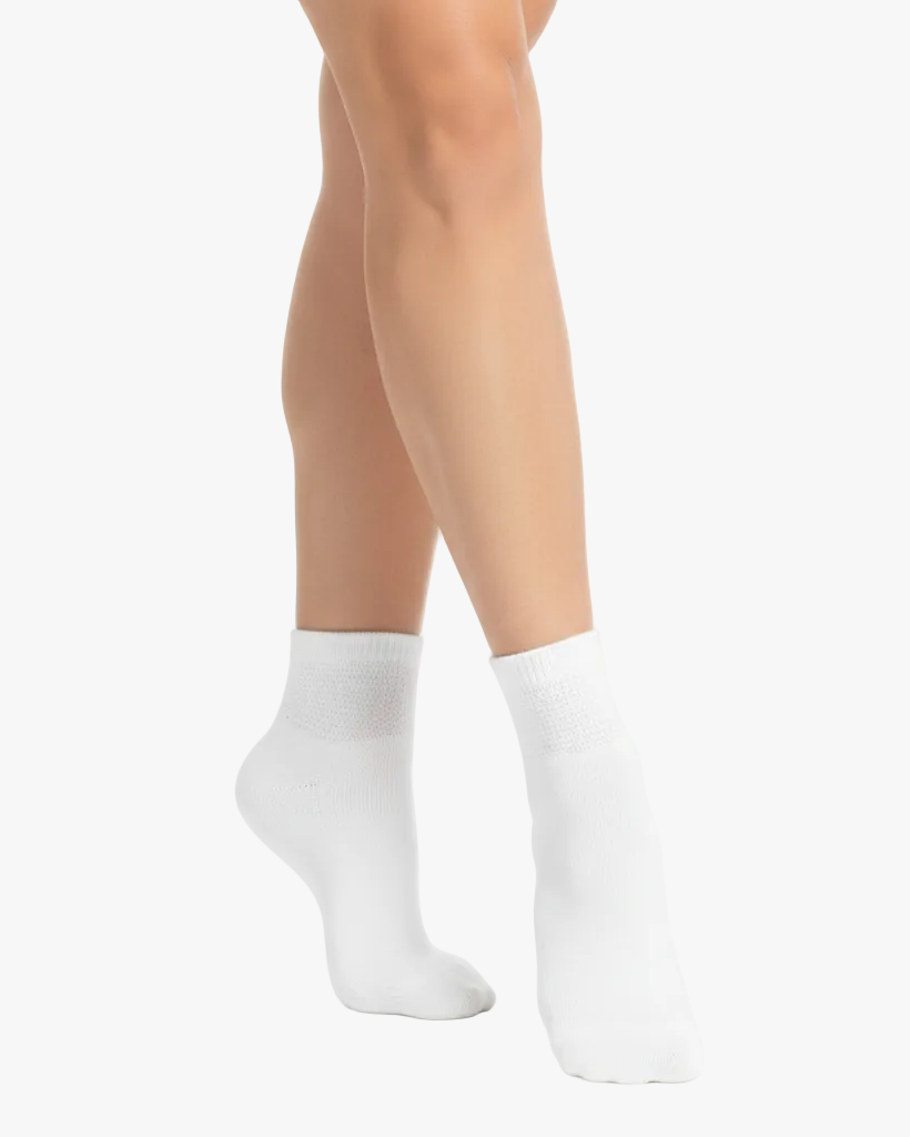 Women's Cotton Diabetic Ankle Socks | 6 Pairs