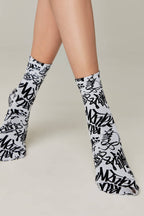 Socks Conte Fantasy with Graffiti Pattern