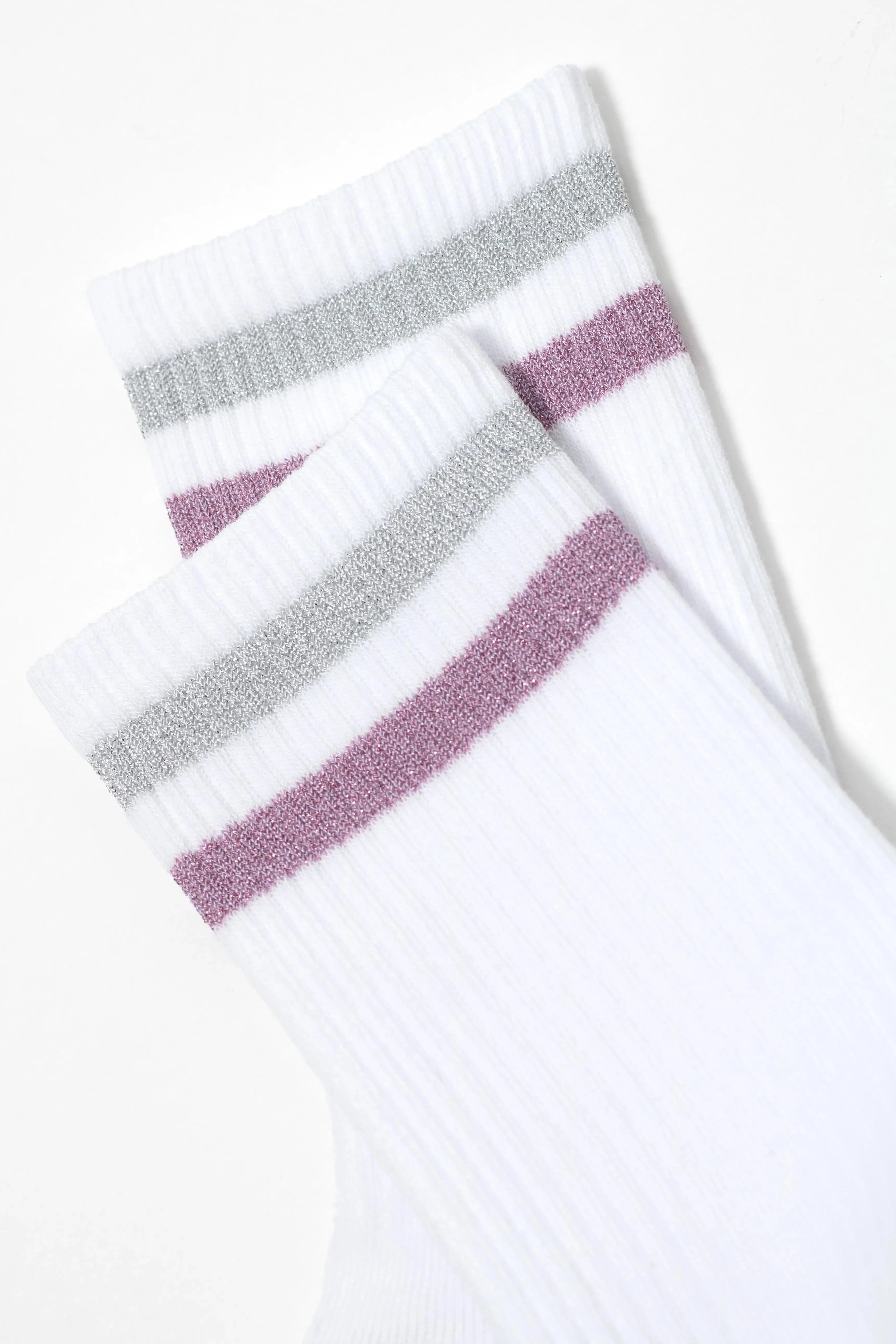 Conte Cotton Long Socks Active 157 | Lurex Stripes