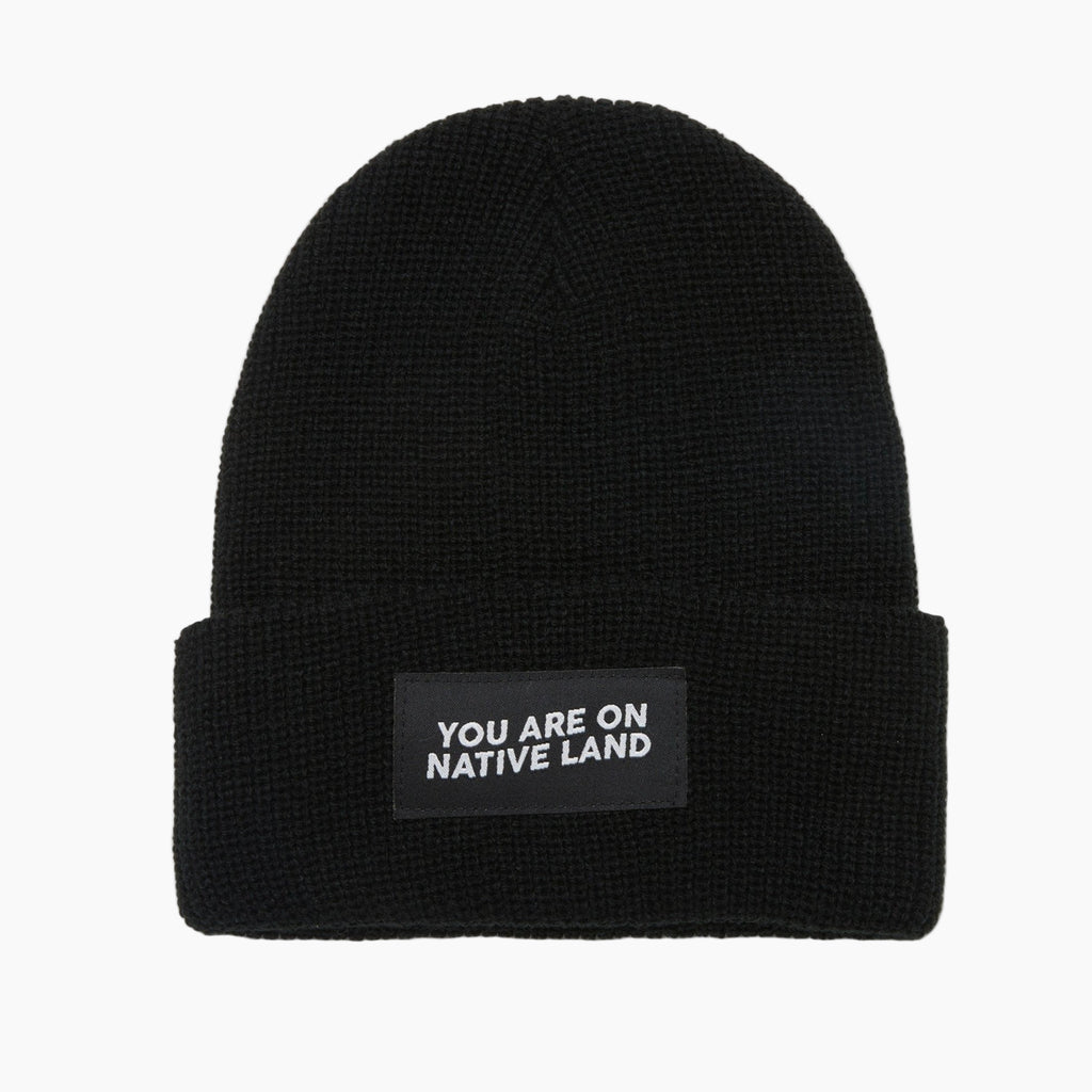 Ribbed Beanie ‘You Are On Native Land’