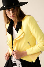 Yellow Jacket with Zipper Details