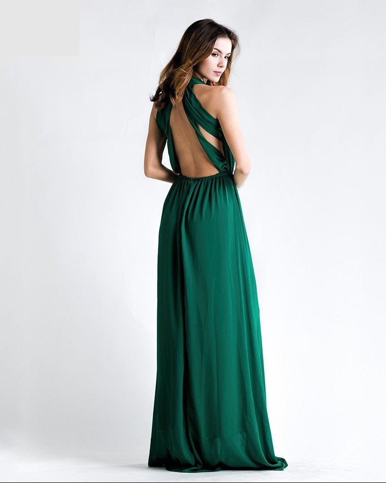 Plunge Green Gown