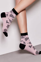 Conte Cotton Socks Classic 435 Flowers with Shadow