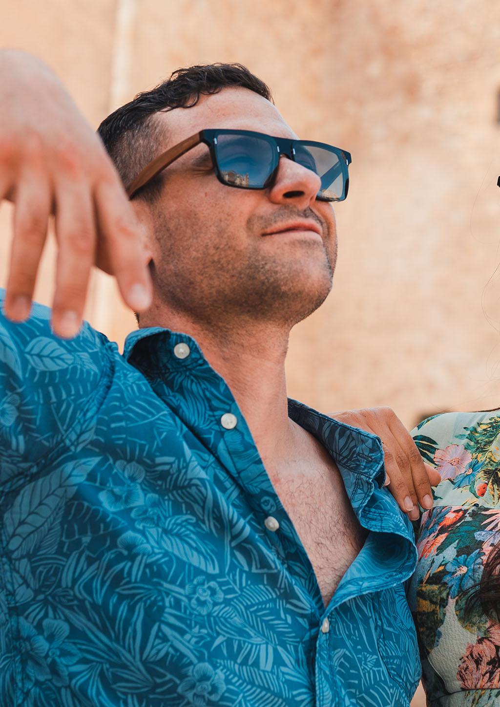 Eyewood ReInvented Acetate & Wood Square Sunglasses