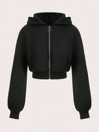 Zip-Up Cropped Hoodie | Brooklyn BYMANYC ® New York