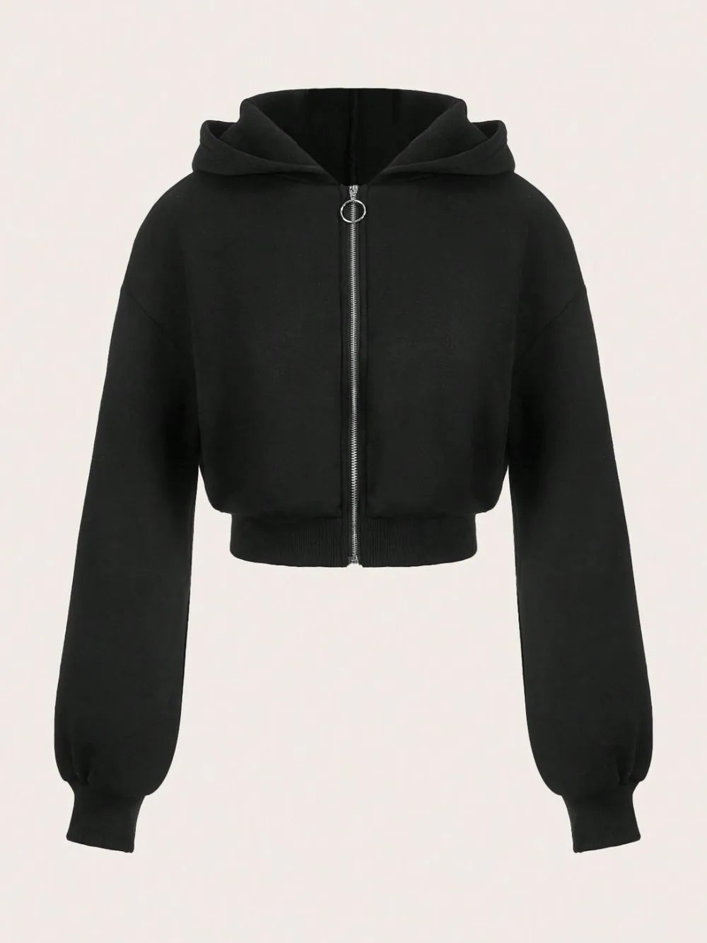 Zip-Up Cropped Hoodie | Brooklyn BYMANYC ® New York