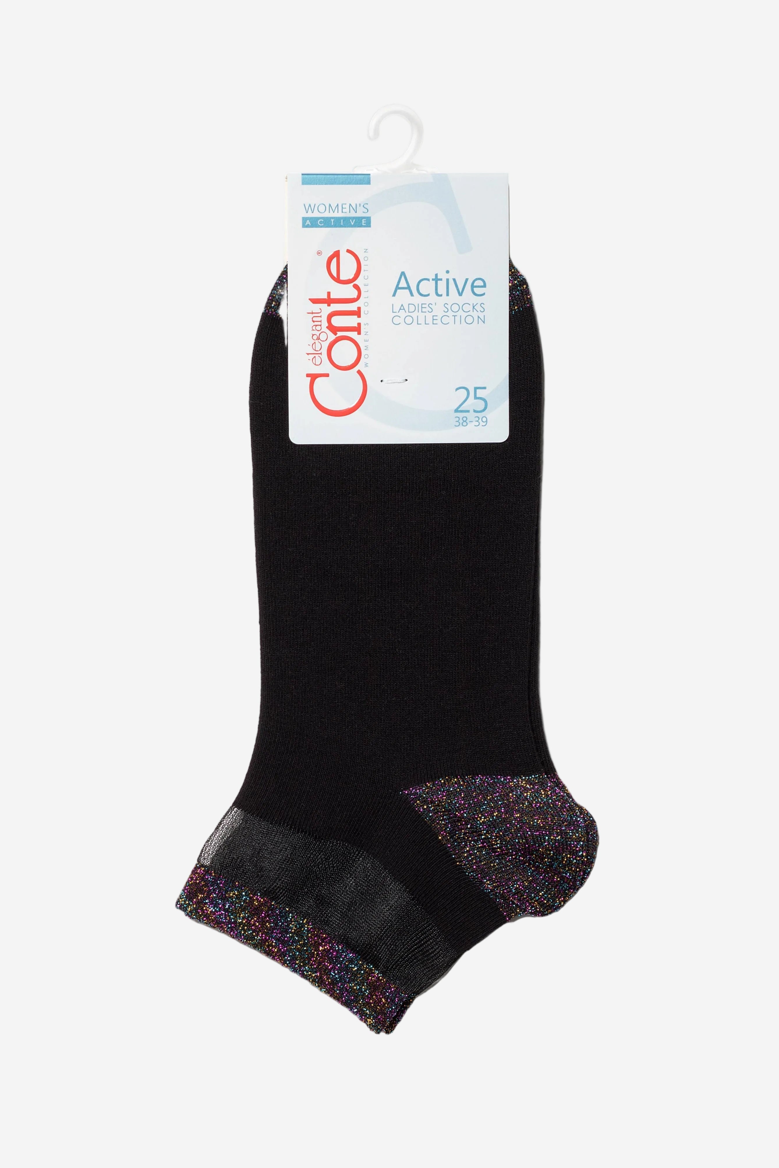 Cotton Ankle Socks Conte Active 207 with Lurex