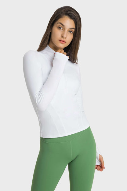 Half Zip Long Sleeve Sports Top