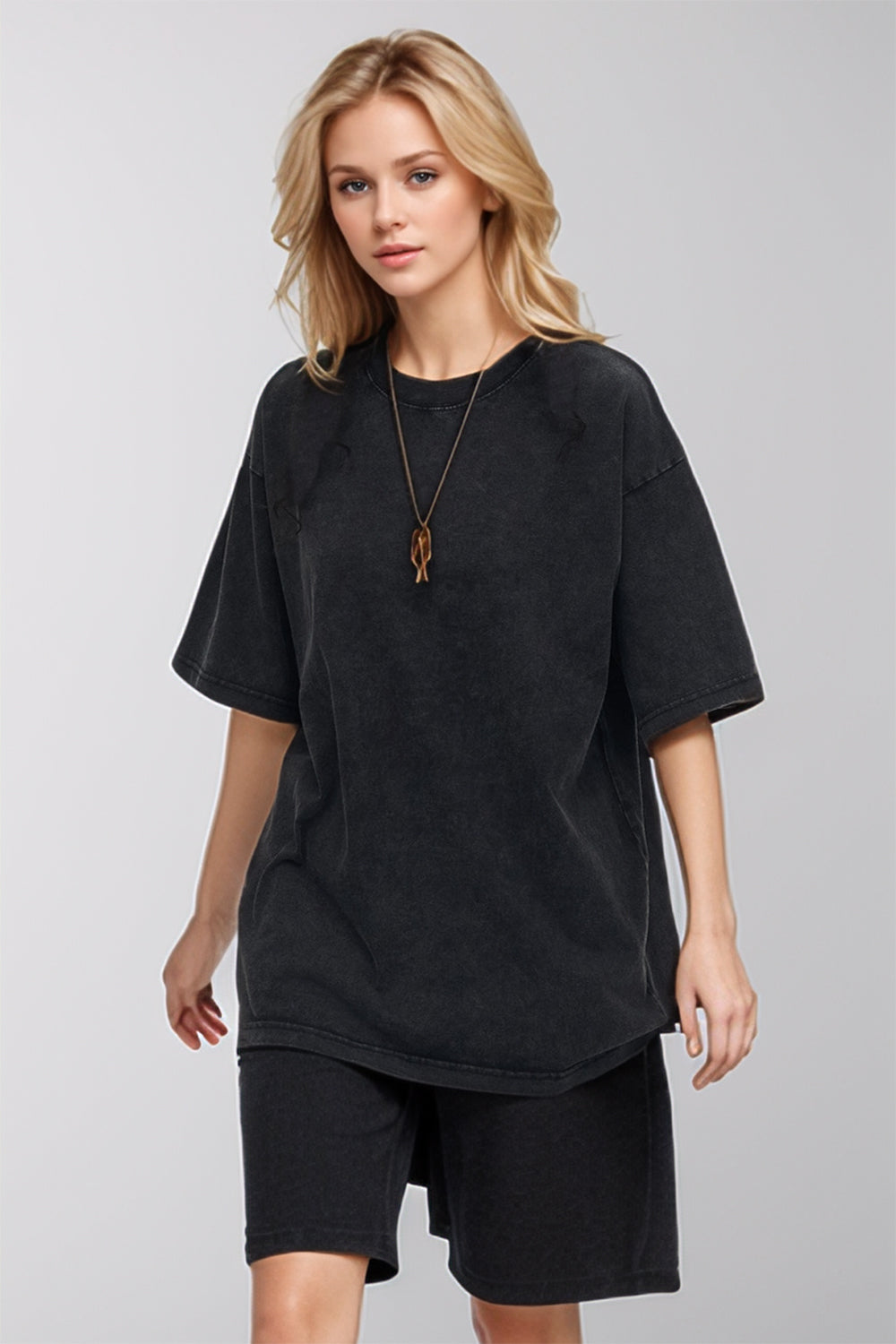 Washed 1/2 Sleeve T-Shirt