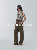 ‘Venice’ Classic Simple Silhouette Jacquard Ethnic Style V-Neck Vest