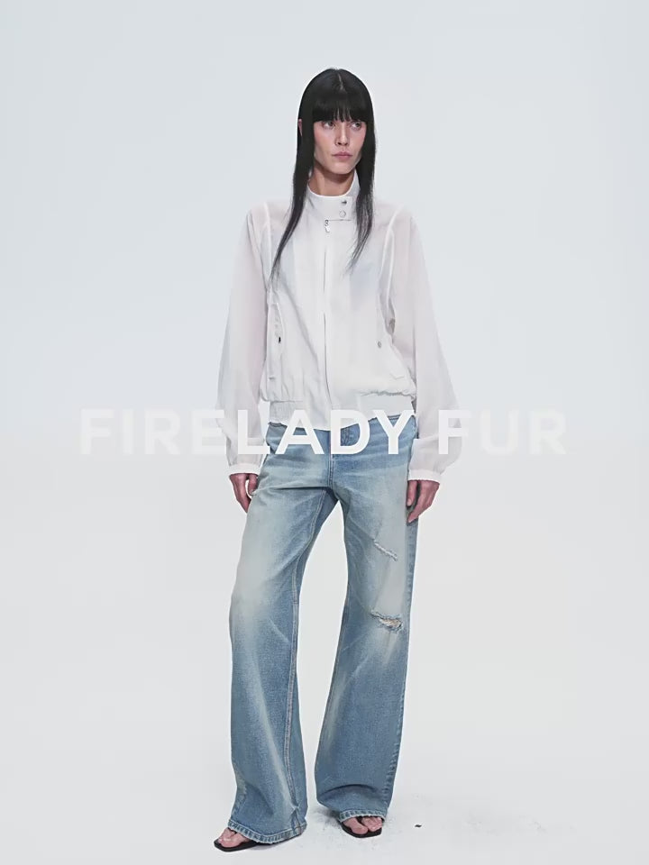 'West City Rhythm' Handmade Whisker Washed Flared Jeans Spring