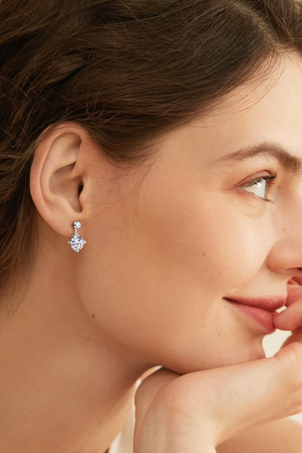 Adored 4 Ct Moissanite Drop Earrings