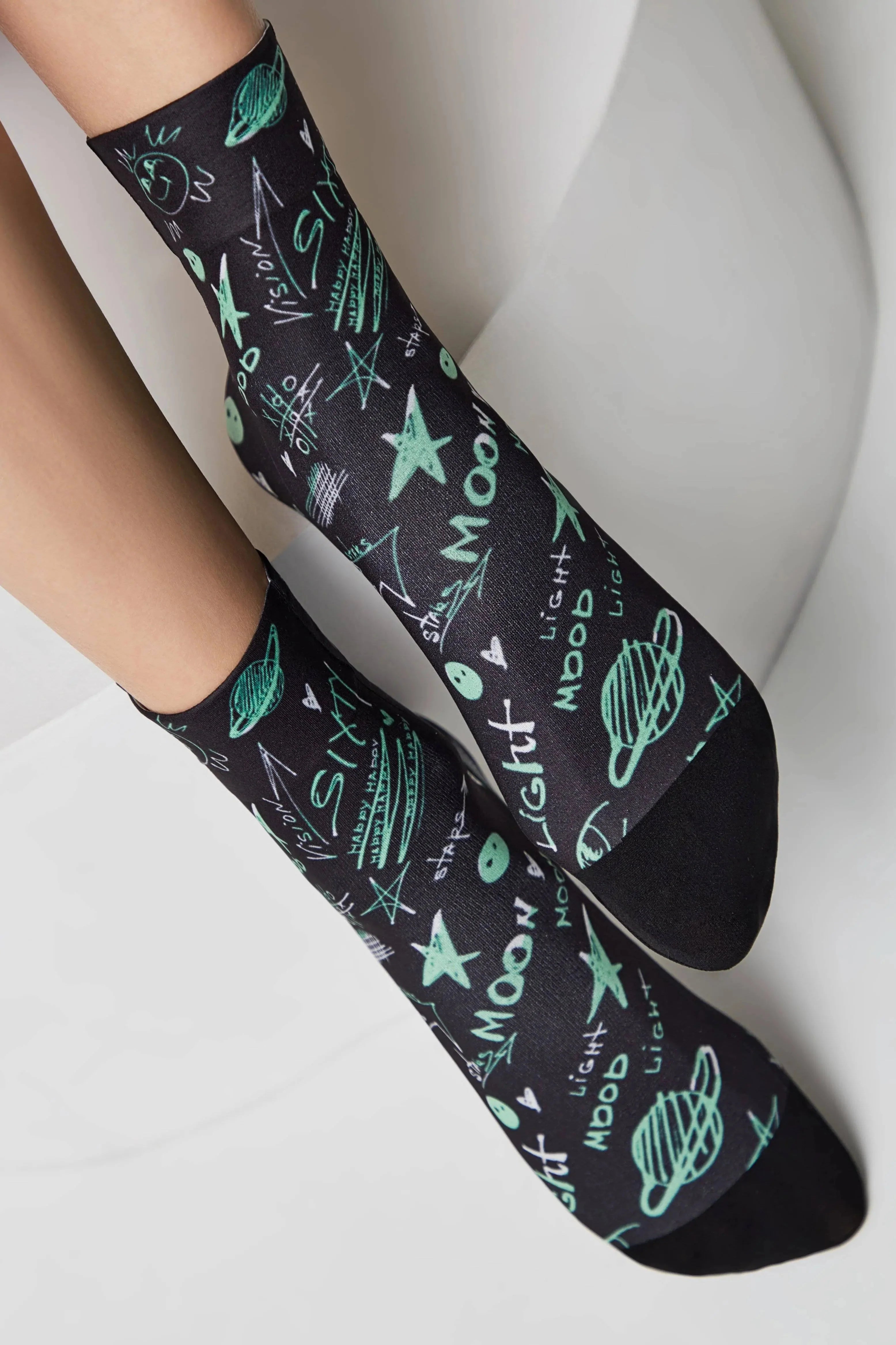 Dense Socks Conte Fantasy 913 'Moon' Pattern