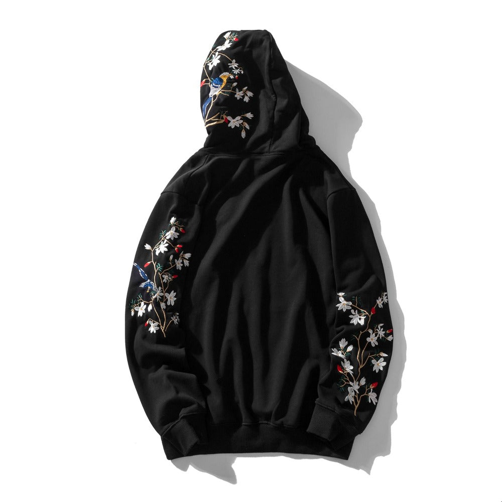 KH9083 Flowers Embroidery Hoodie