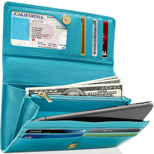 Accordion Clutch with Removable Checkbook Holder