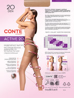Support & Compression Tights Conte Active 20 Den