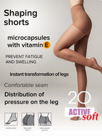 Shaping Support with Vitamin E Tights Conte Active Soft 20 Den