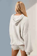 Double Take Half Zip Hoodie with Kangaroo Pocket