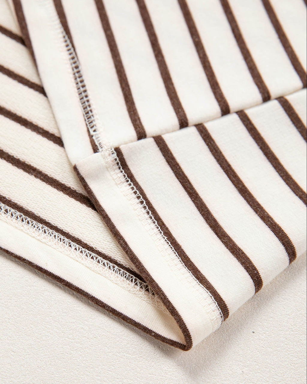 Serena Stripe Ribbed Round Neck Trim Loose Tank Top | Brown