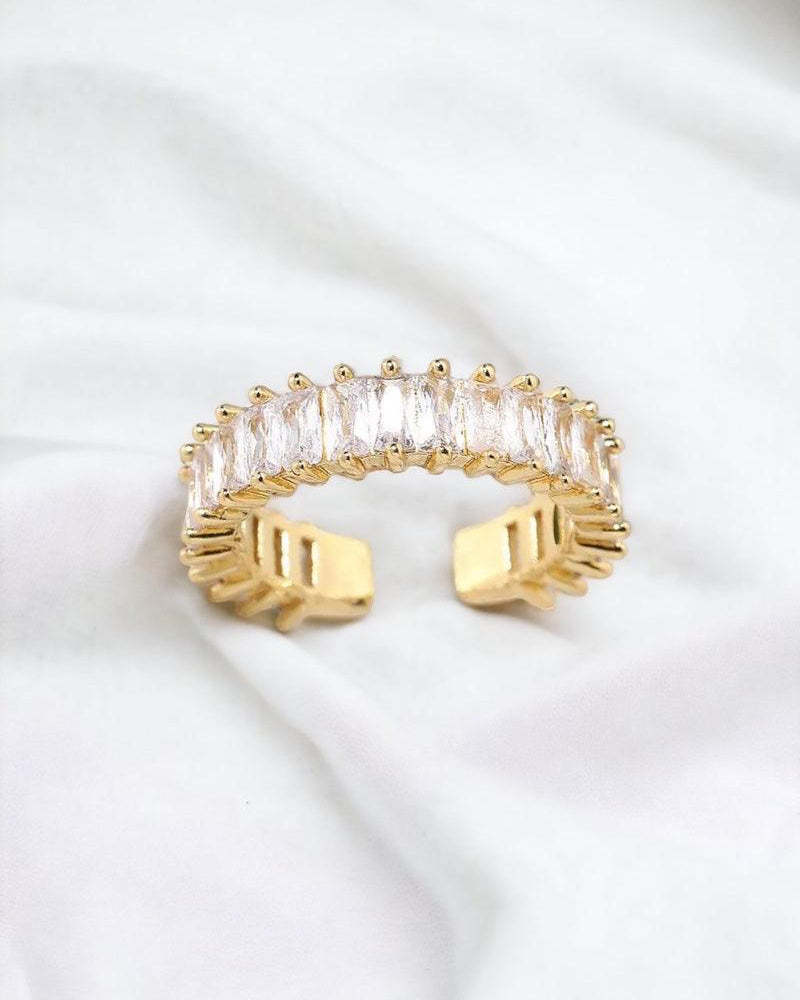 Adjustable Band Zircon Ring