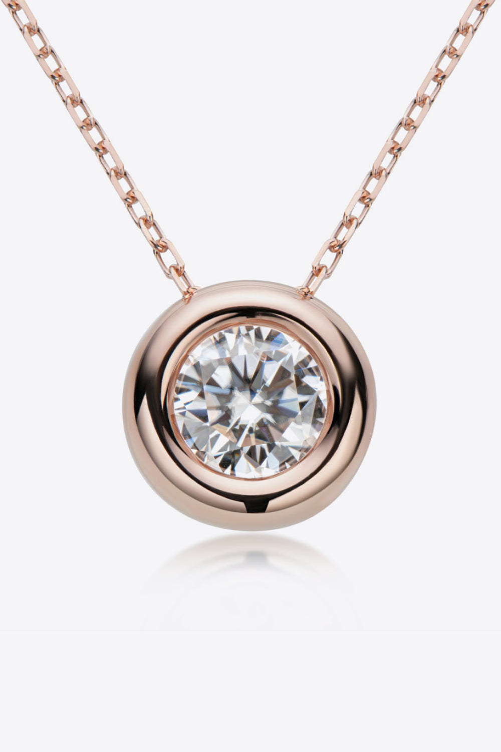 Adored 1 Ct Moissanite 925 Sterling Silver Necklace