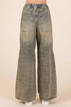 Women's Washed Wide Leg Jeans | Mud Denim