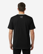 Men’s Cotton Crew Neck Tee 'Digital Monster' | Black & Sand