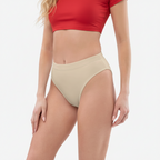 High-Waisted Bikini Bottom in Champagne