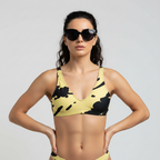 Camelia Padded Bikini Top in Yellow and Black