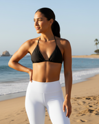 Pure Black String Bikini Top