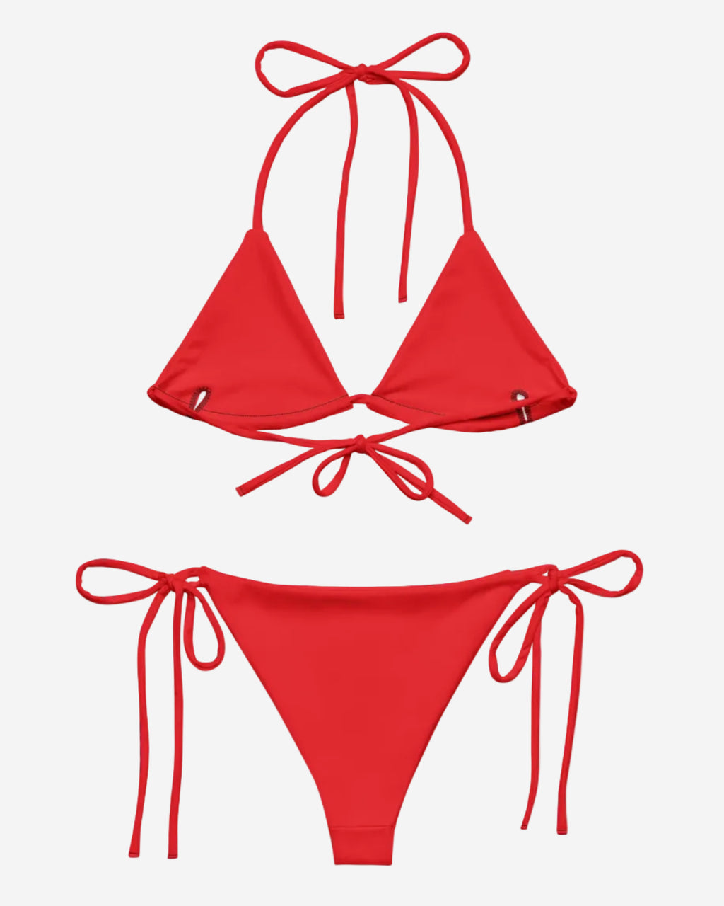 Classic Red String Bikini Set – Une Pick