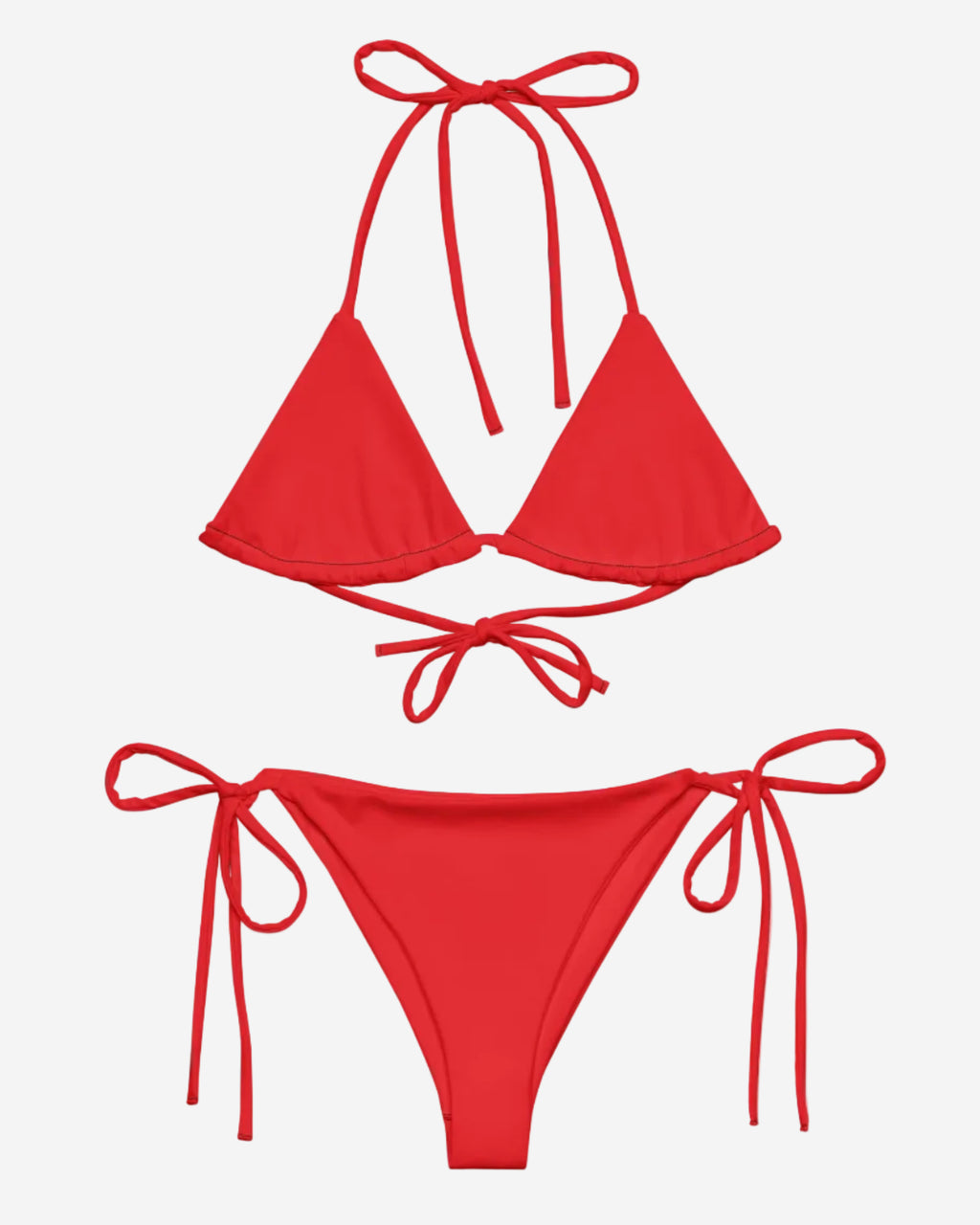 Classic Red String Bikini Set – Une Pick