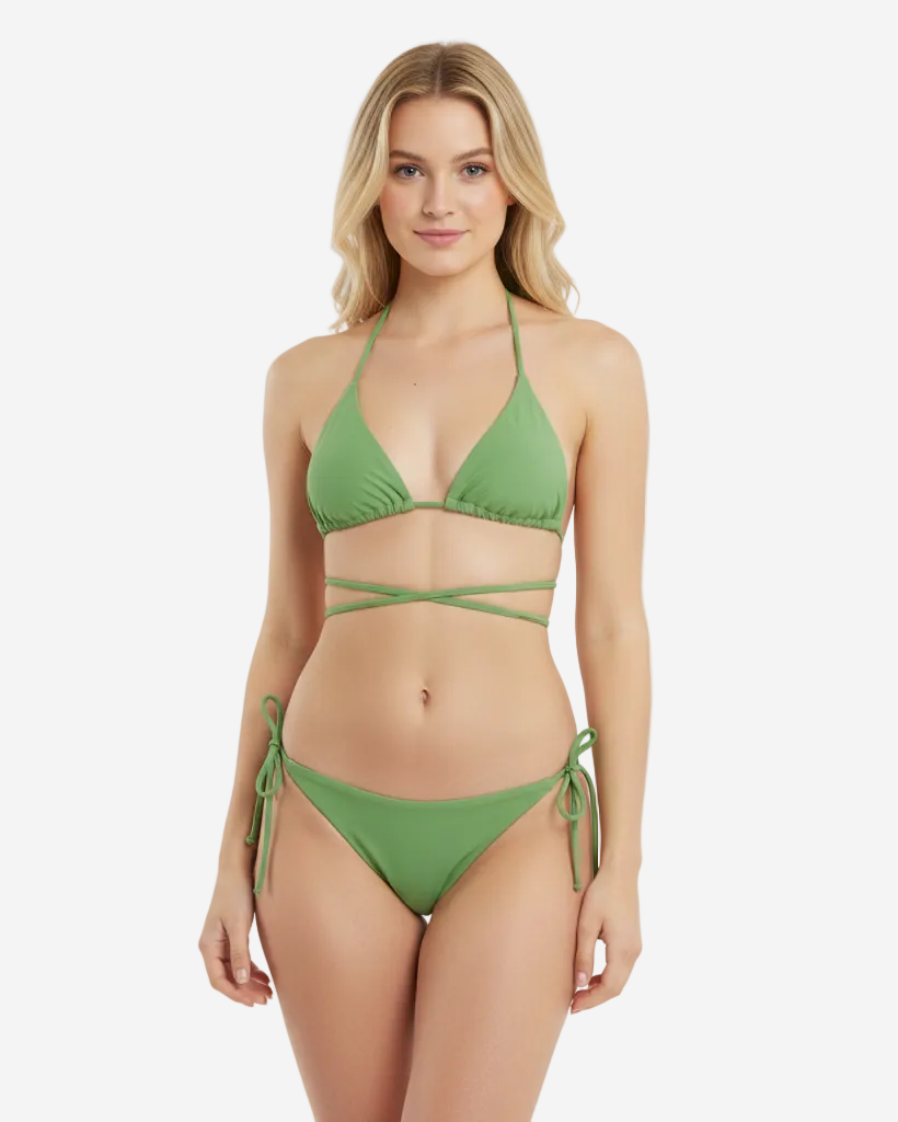 Classic Green String Bikini Set