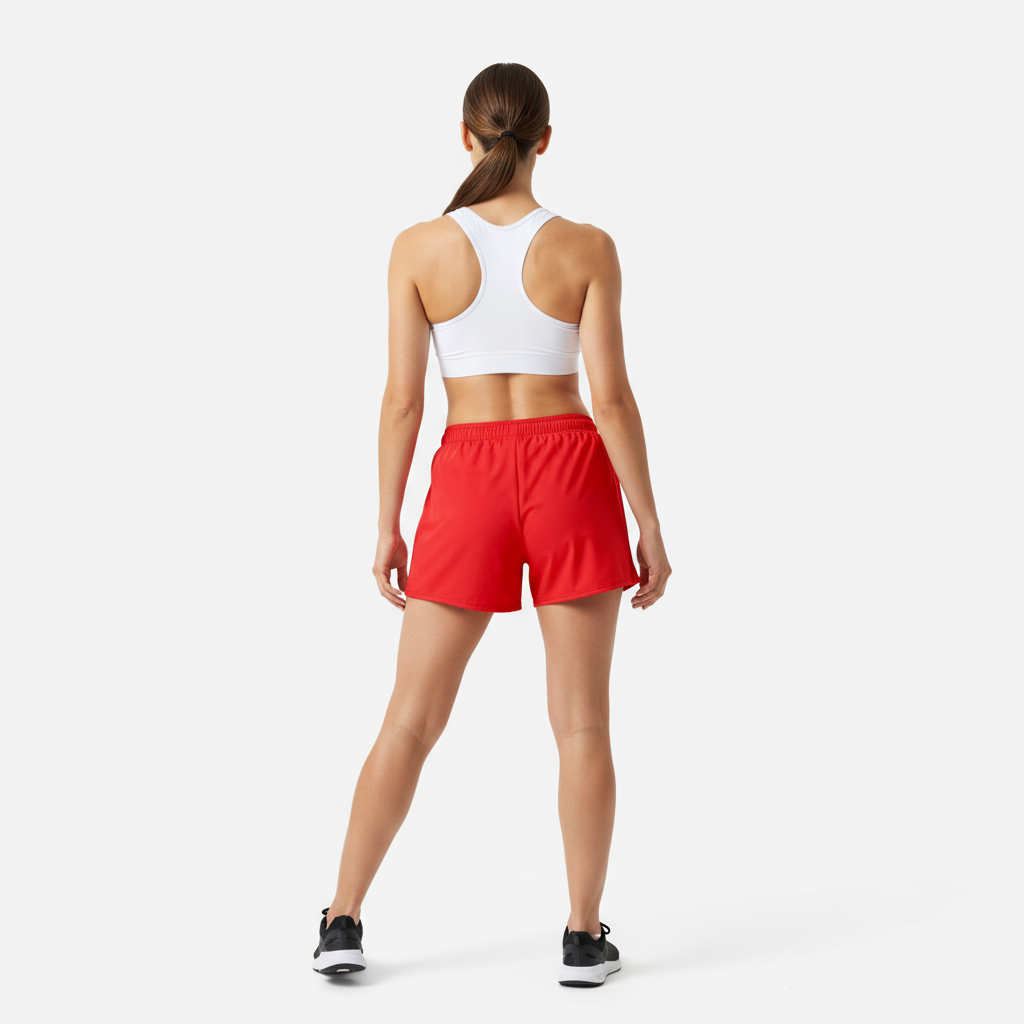 Workout Active Long Sports Shorts | Red