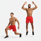 Workout Active Long Sports Shorts | Red