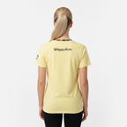 Back To The '60s Abstract Floral Women’s Crew Neck T-Shirt | Yellow