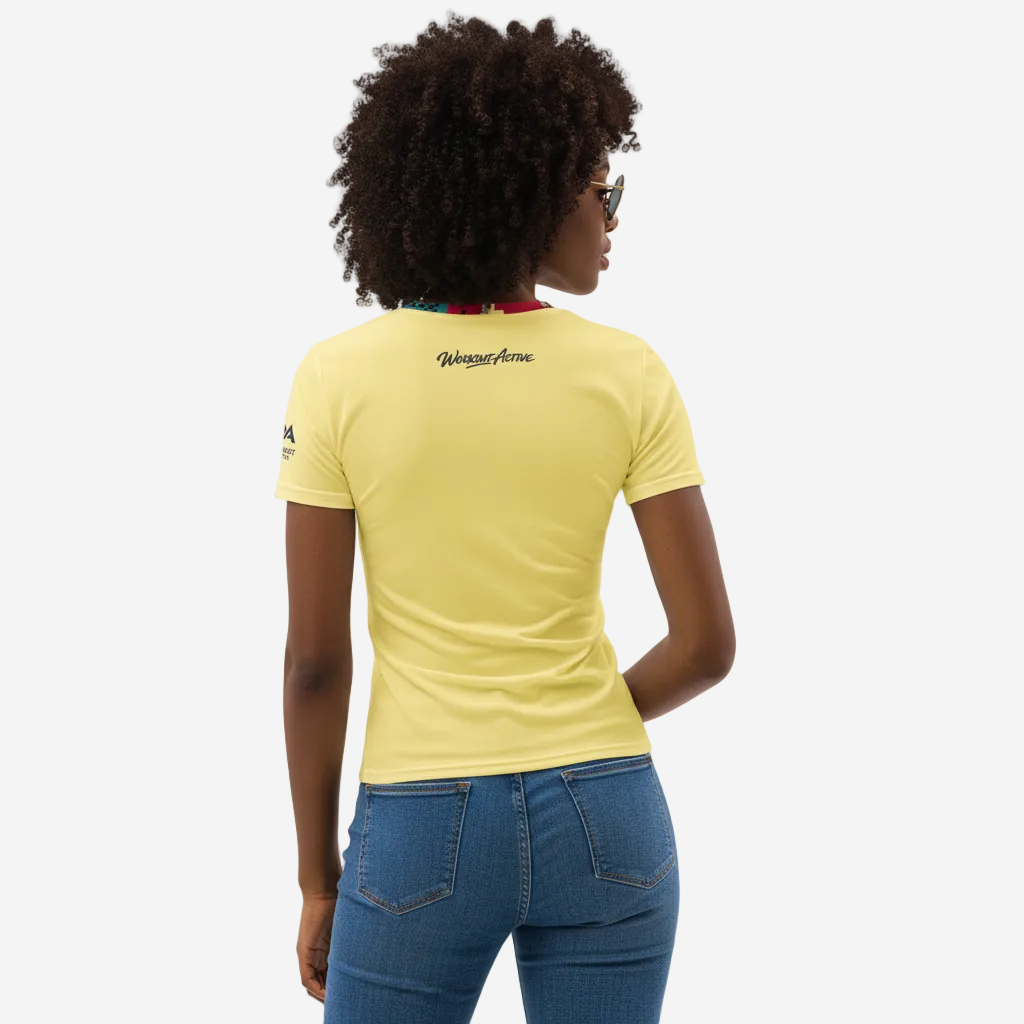 Back To The '60s Abstract Dragonfly Women’s Crew Neck T-Shirt | Yellow