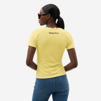 Back To The '60s Abstract Dragonfly Women’s Crew Neck T-Shirt | Yellow