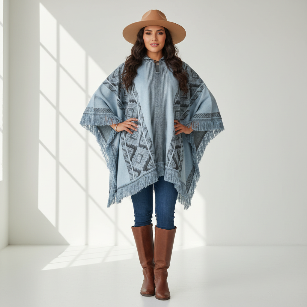 Andean Sky Alpaca Poncho