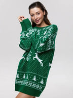 Anita Christmas Knit Long Sleeve Dress