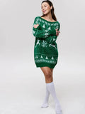 Anita Christmas Knit Long Sleeve Dress