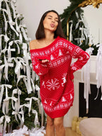 Anita Christmas Knit Long Sleeve Dress