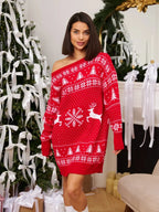 Anita Christmas Knit Long Sleeve Dress