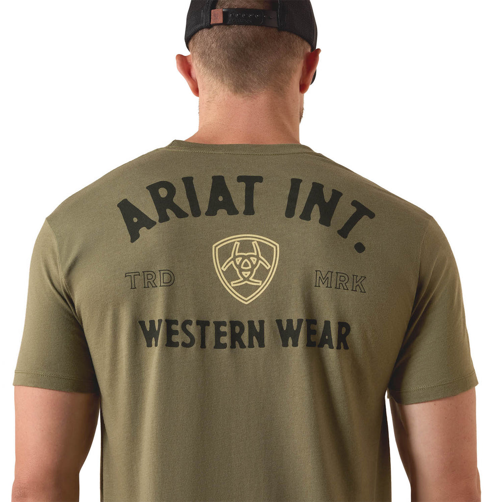 Ariat Mens Outline Shop Short Sleeve Shirt | Western Wear Tee