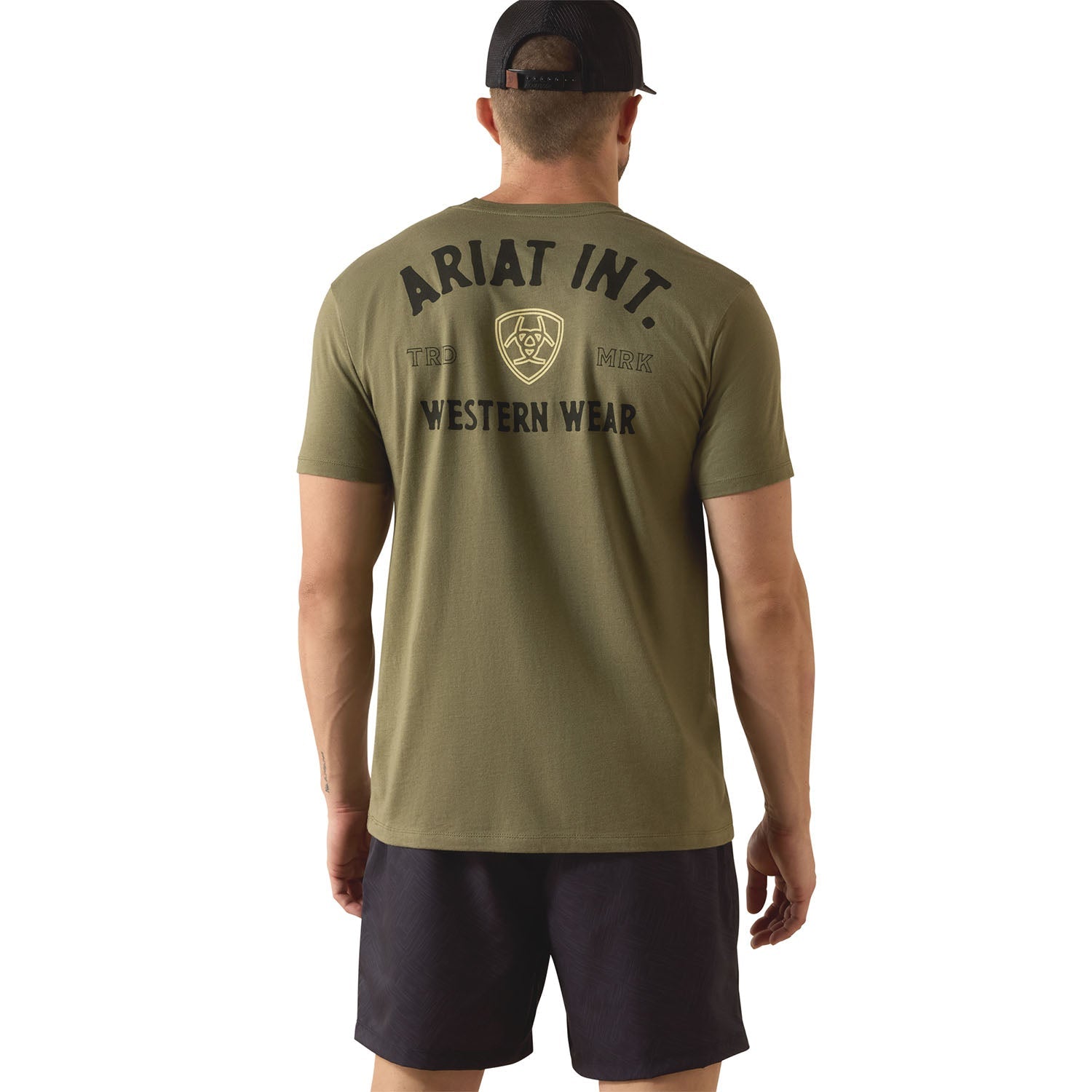 Ariat Mens Outline Shop Short Sleeve Shirt | Western Wear Tee